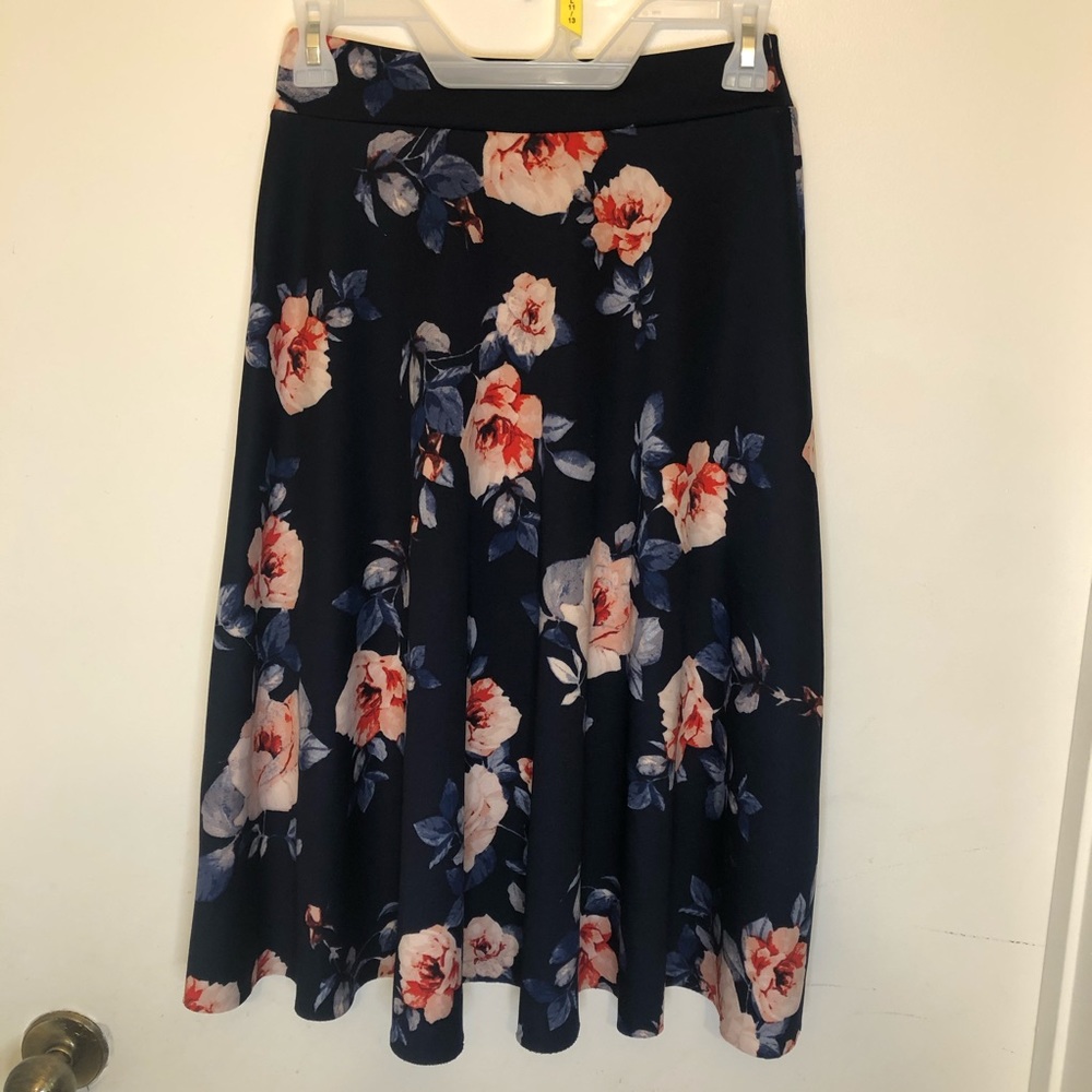 Floral midi skirt